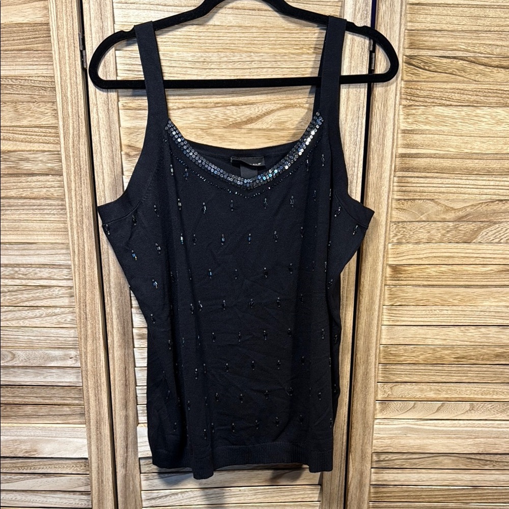 Lane Bryant Elegant Black Sequin Women's Top Size 18/20